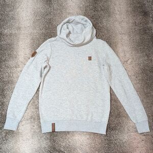 Naketano Funnel Cowl Neck Pullover Sweatshirt Grey Women's Medium